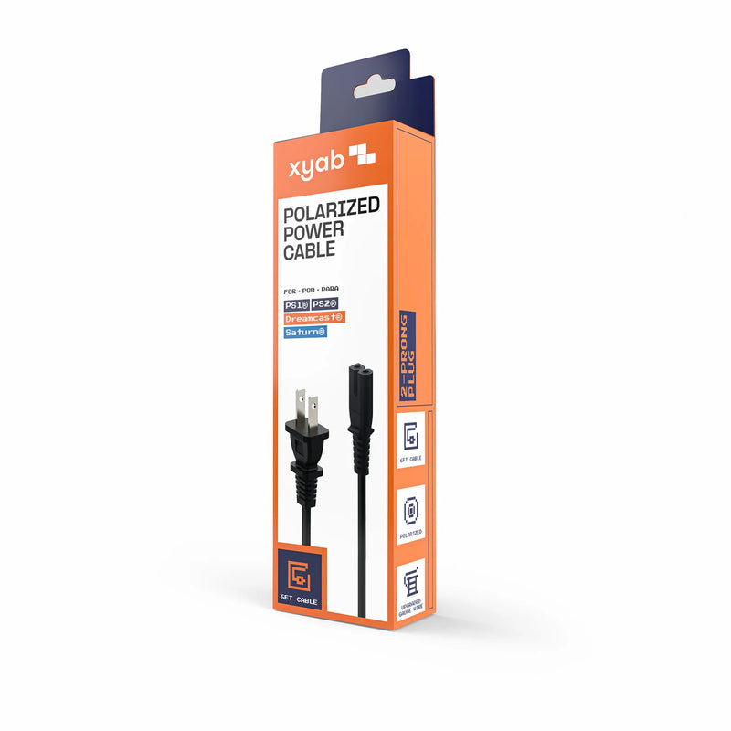 Polarized Power Cable for PS1/PS2/Dreamcast/Saturn