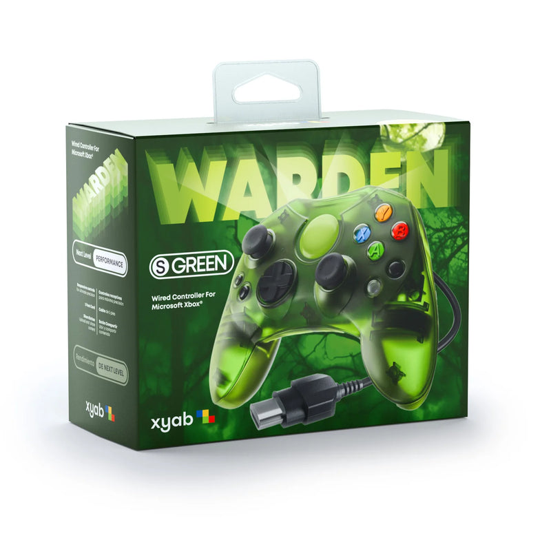 Warden Wired Controller for Xbox Original - Clear Green