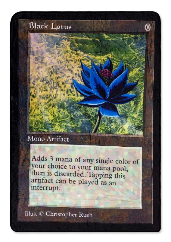 MTG Black Lotus Fleece Throw Blanket