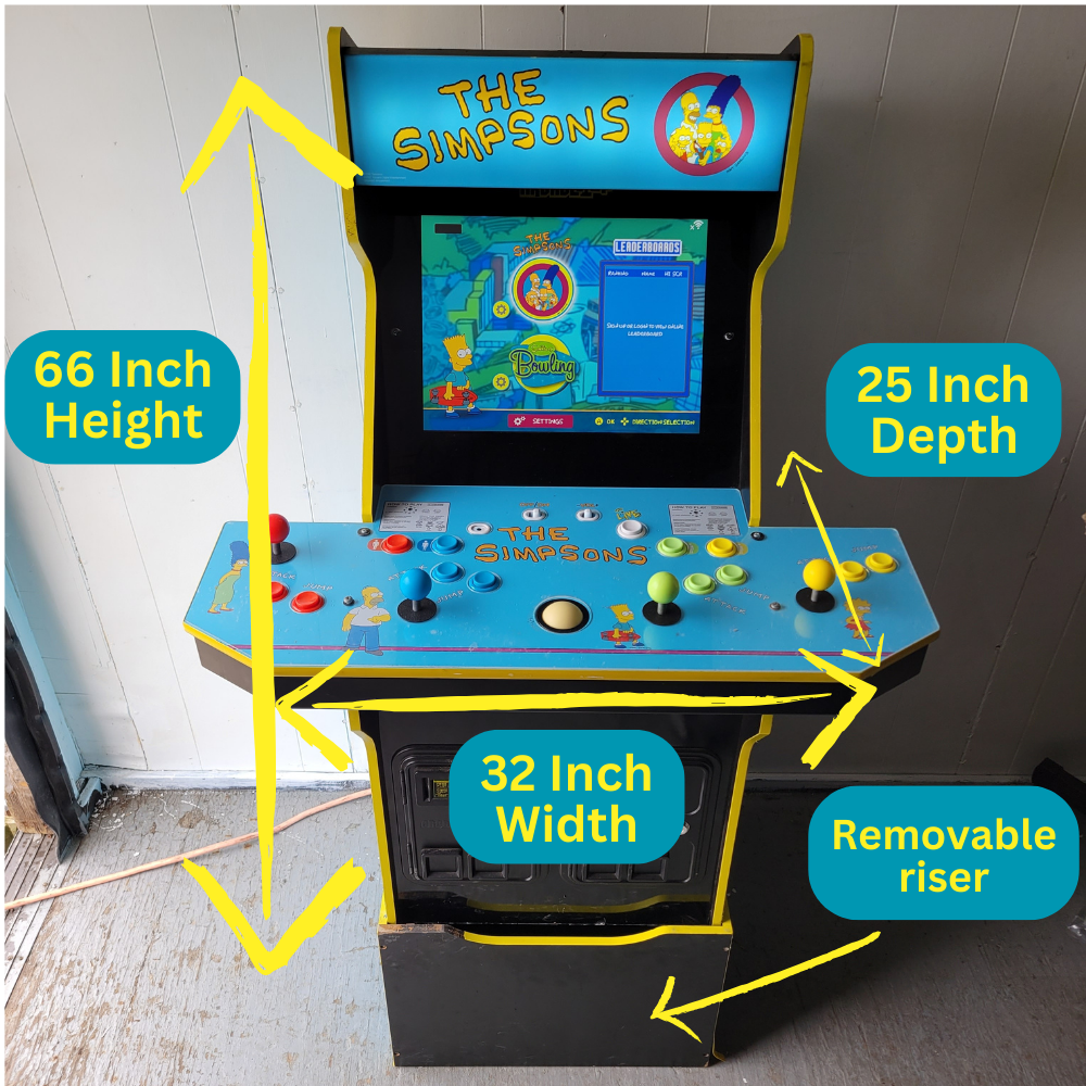 The Simpsons Arcade Cabinet Rental