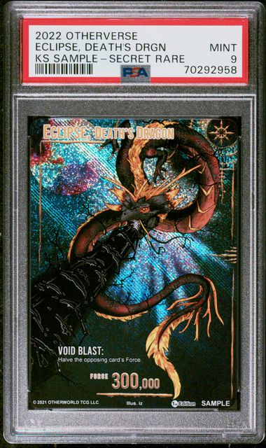 GRADED [PSA 9] 2022 OTHERVERSE KICKSTARTER SAMPLE ECLIPSE, DEATH'S DRGN KS SAMPLE-SECRET RARE