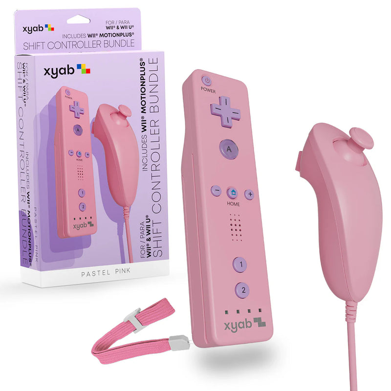 Wii Wireless Controller Bundle - Pastel Pink