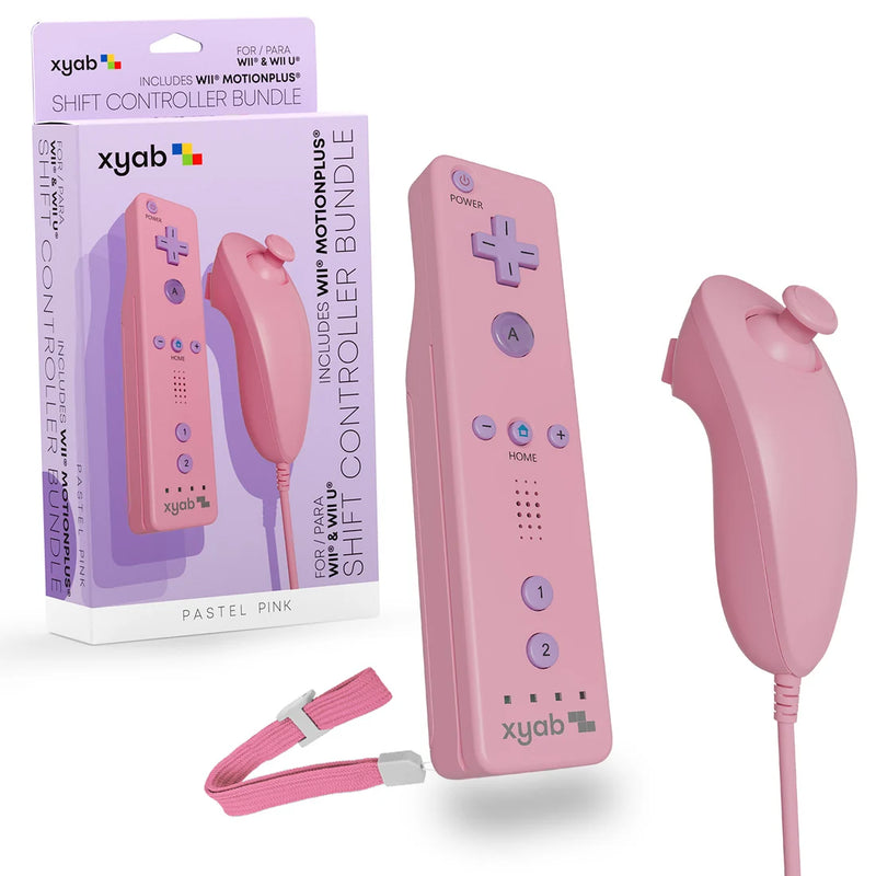 XYAB Wii Wireless Controller Bundle - Pastel Pink