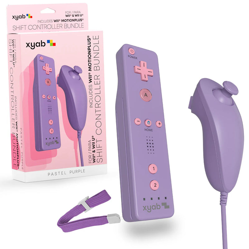 XYAB Wii Wireless Controller Bundle - Pastel Purple