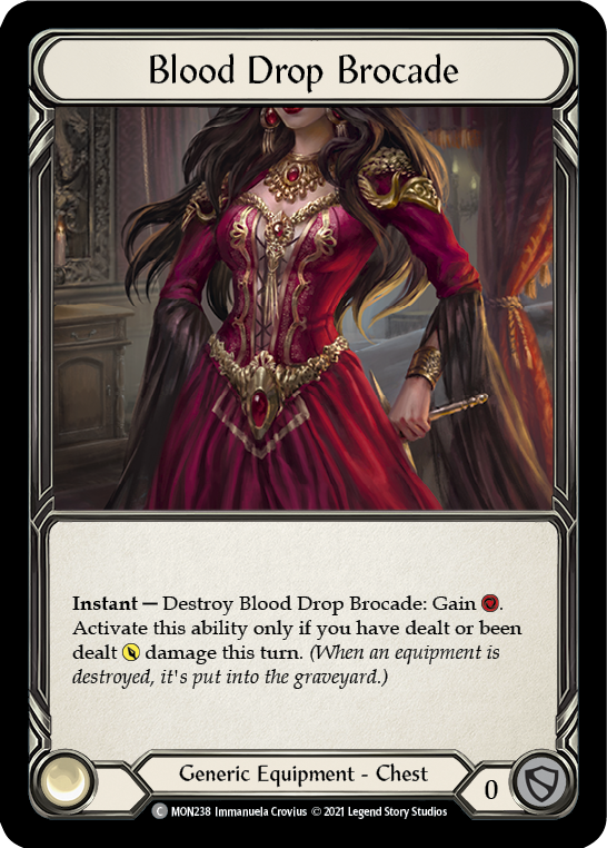 Blood Drop Brocade [MON238-CF] (Monarch)  1st Edition Cold Foil