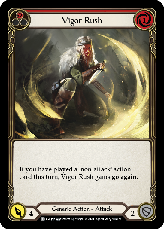 Vigor Rush (Red) [U-ARC197] (Arcane Rising Unlimited)  Unlimited Rainbow Foil