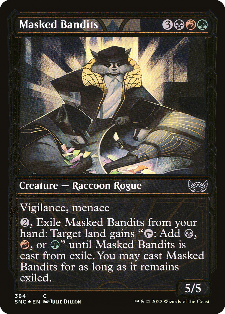 Masked Bandits (Showcase Golden Age Gilded Foil) [Streets of New Capenna]