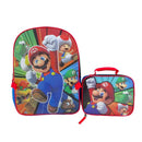 Super Mario Bros. Characters 16" Kids Backpack & Lunch Bag Set
