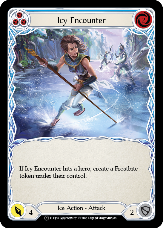 Icy Encounter (Blue) [U-ELE159] (Tales of Aria Unlimited)  Unlimited Rainbow Foil