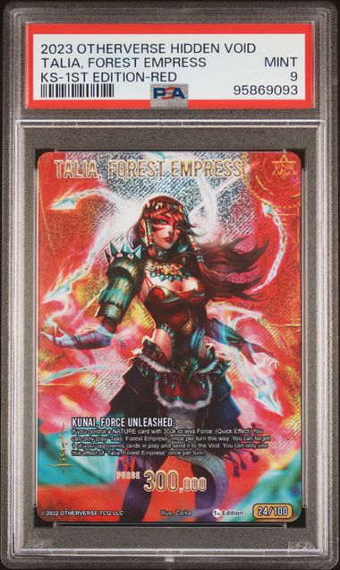 GRADED [PSA 9] 2023 OTHERVERSE HIDDEN VOID KICKSTARTER TALIA, FOREST EMPRESS KS-1ST EDITION-RED