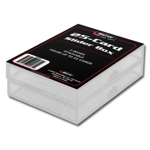 BCW 2 Piece Slider Card Box 25 Clear (2 Pack)