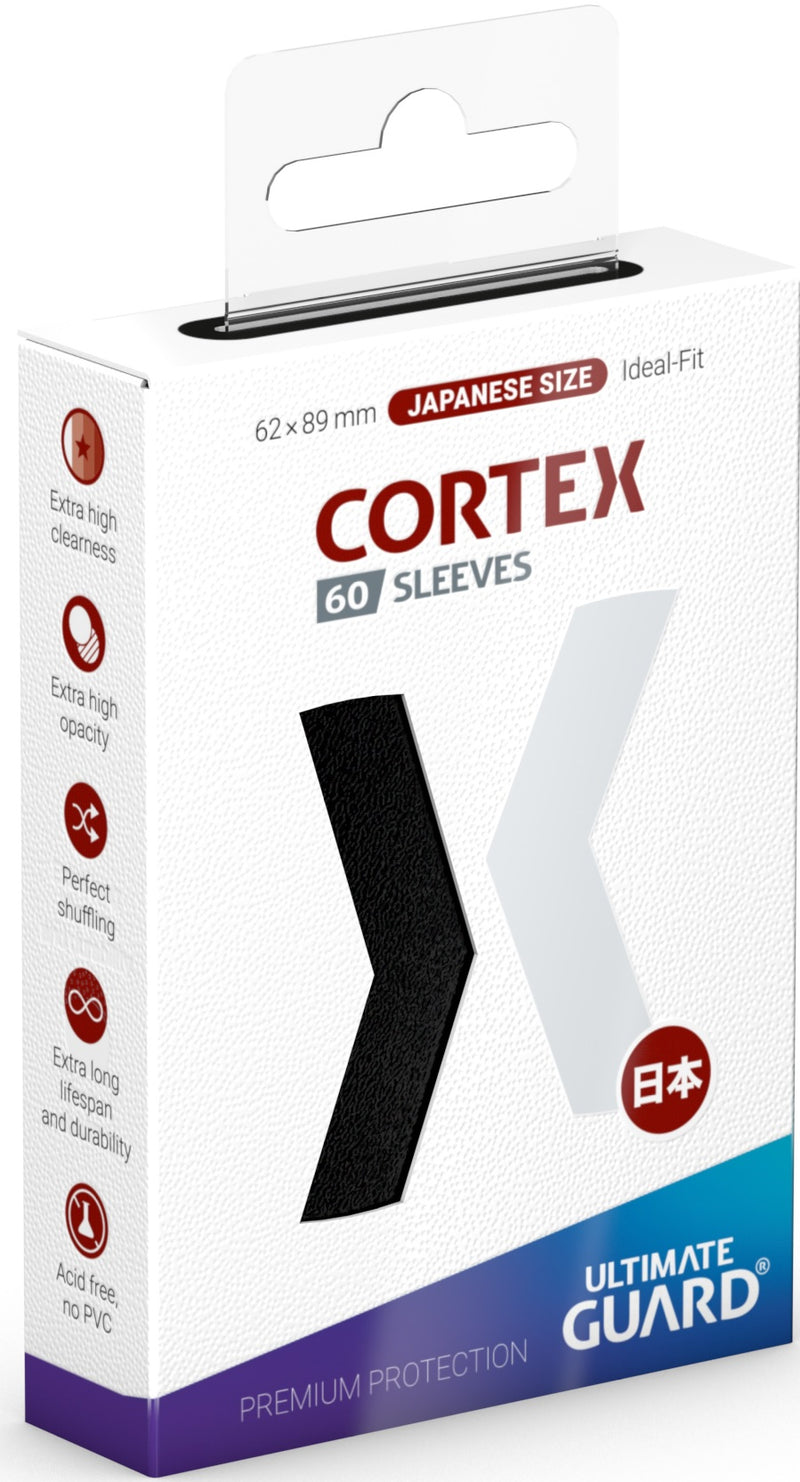 Ultimate Guard Cortex - 60CT Japanese Size - Black Glossy Sleeves