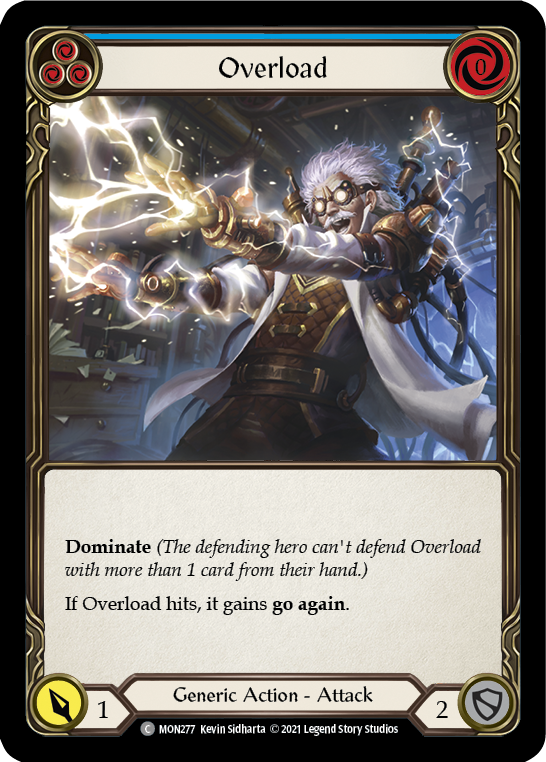 Overload (Blue) [MON277] (Monarch)  1st Edition Normal