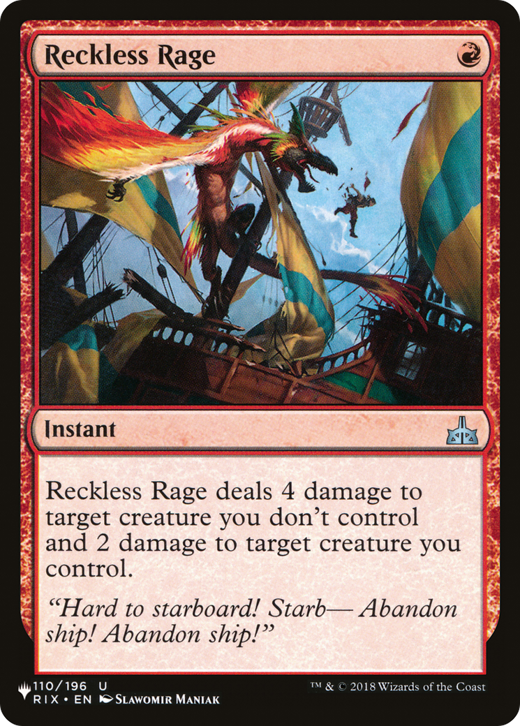 Reckless Rage [The List Reprints]