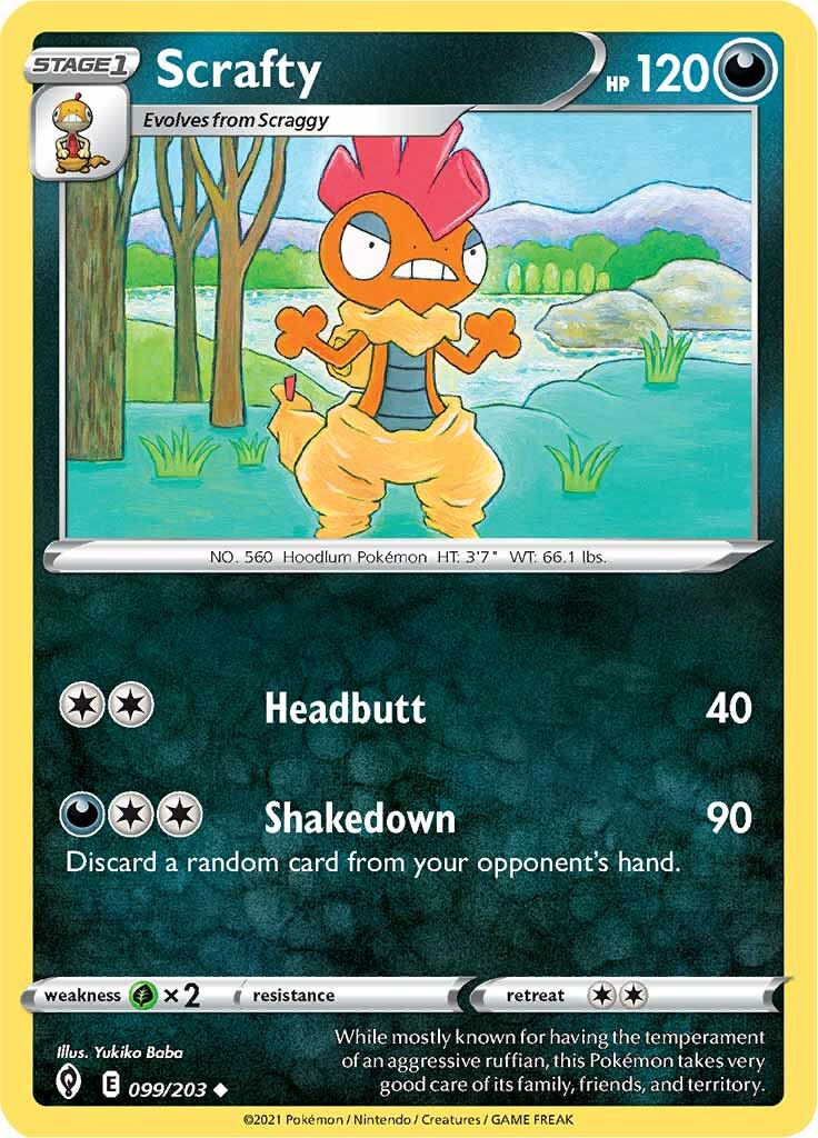 Scrafty (099/203) [Sword & Shield: Evolving Skies]