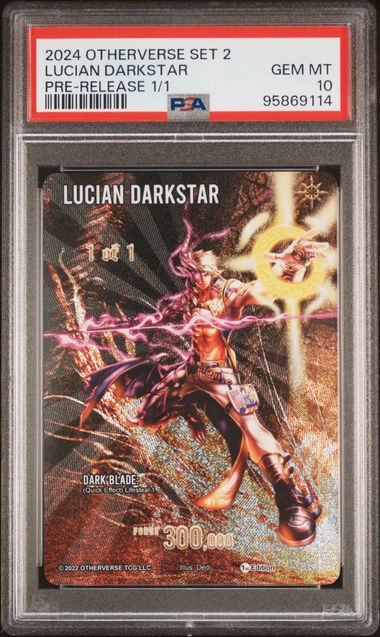 GRADED [PSA 10] 2024 OTHERVERSE SET 2 LEGENDARY HEROES LUCIAN DARKSTAR PRE-RELEASE 1/1