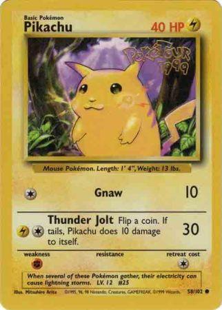 Pikachu (58/102) (PokeTour 1999 Promo) [Miscellaneous Cards] at GT