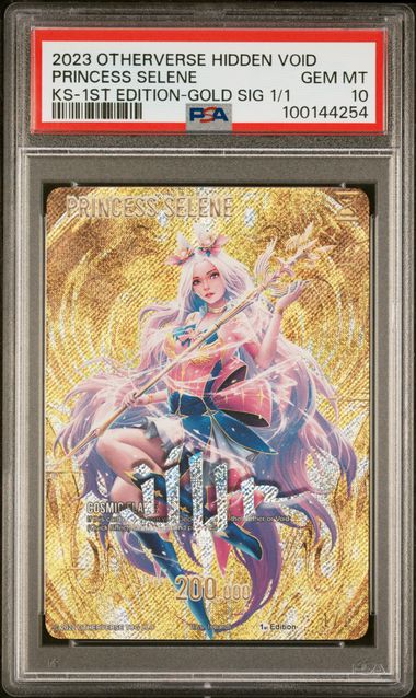 GRADED [PSA 10] 2023 OTHERVERSE HIDDEN VOID KICKSTARTER PRINCESS SELENE KS-1ST EDITION-GOLD SIG 1/1