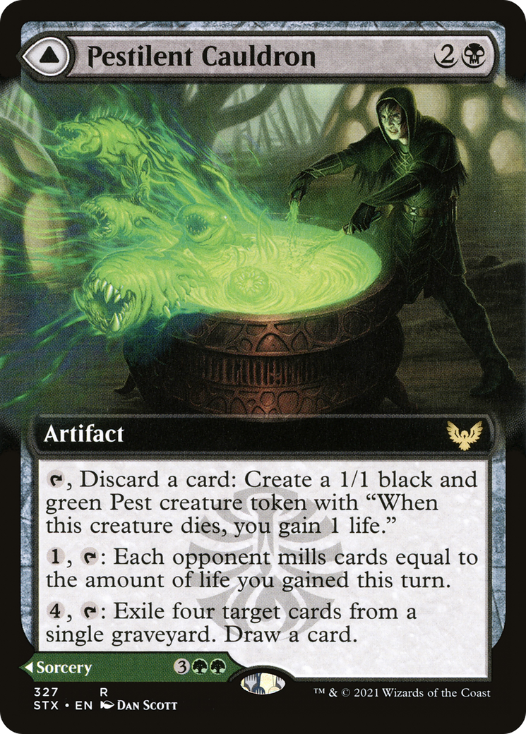 Pestilent Cauldron // Restorative Burst (Extended Art) [Strixhaven: School of Mages]