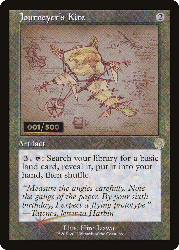 Journeyer's Kite (Retro Schematic) (Serial Numbered) [The Brothers' War Retro Artifacts]
