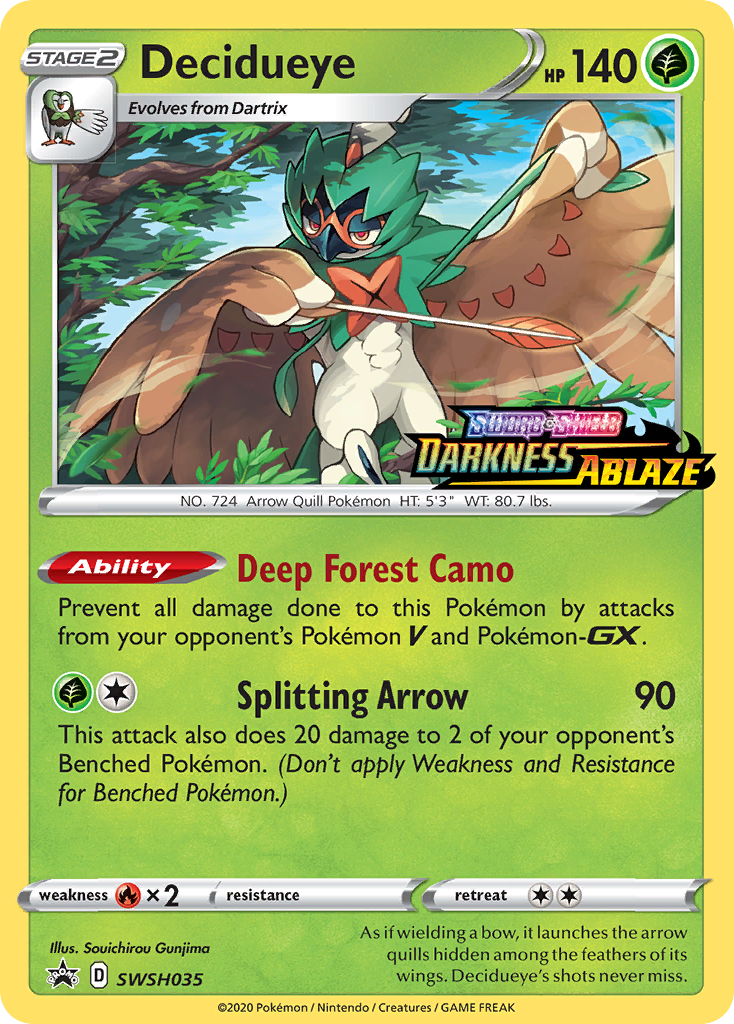 Decidueye (SWSH035) (Prerelease Promo) [Sword & Shield: Black Star Promos]