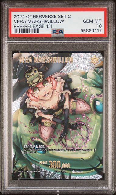 GRADED [PSA 10] 2024 OTHERVERSE SET 2 LEGENDARY HEROES VERA MARSHWILLOW PRE-RELEASE 1/1