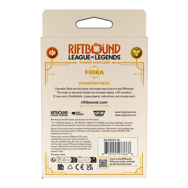 League Of Legends TCG - Spiritforged Champion Deck