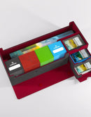 Gamegen!c Cards' Lair PRO Convertible Deck Box 1000+ - Grey & Red