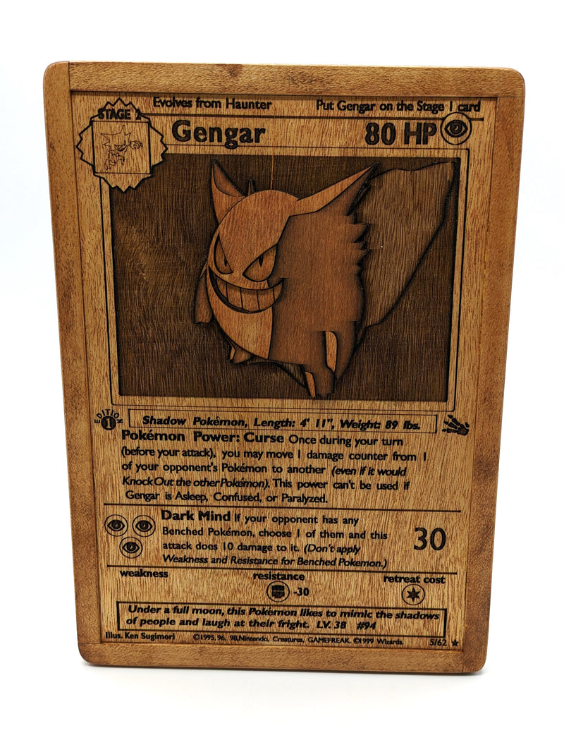 Giant Hardwood Pokémon Card - Gengar