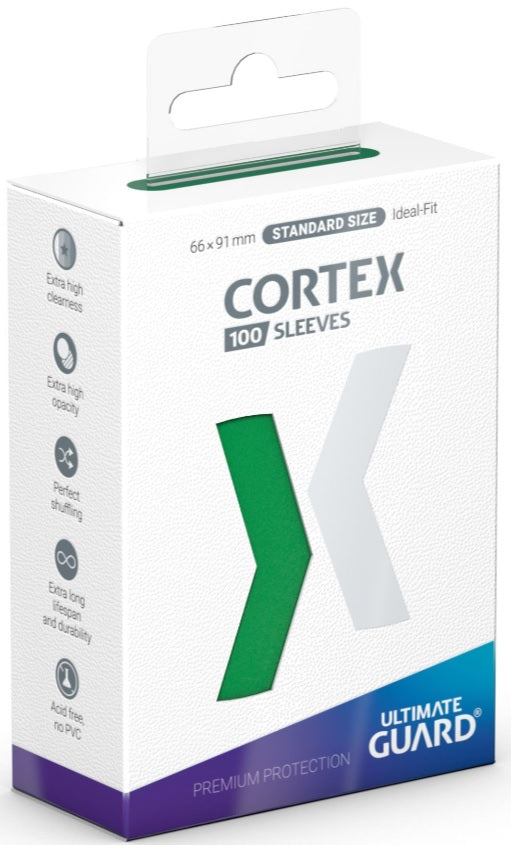 Ultimate Guard Cortex - 100CT Standard Size - Green Glossy Sleeves