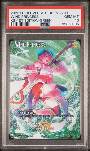 GRADED [PSA 10] 2023 OTHERVERSE HIDDEN VOID KICKSTARTER WIND PRINCESS KS-1ST EDITION-GREEN