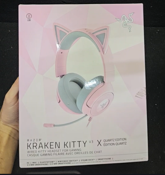 Kraken Kitty V3 X Headset - Quartz (Razer Renewed)