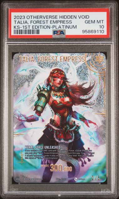 GRADED [PSA 10] 2023 OTHERVERSE HIDDEN VOID KICKSTARTER TALIA, FOREST EMPRESS KS-1ST EDITION-PLATINUM