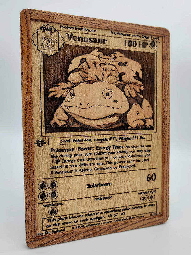 Giant Hardwood Pokmon Card - Venusaur GT Games Giant Hardwood Pokmon Card - Venusaur GT Games