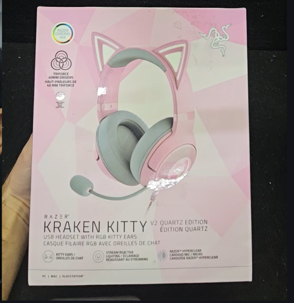 Razer Kraken Kitty V2 USB Quartz (Razer Renewed)