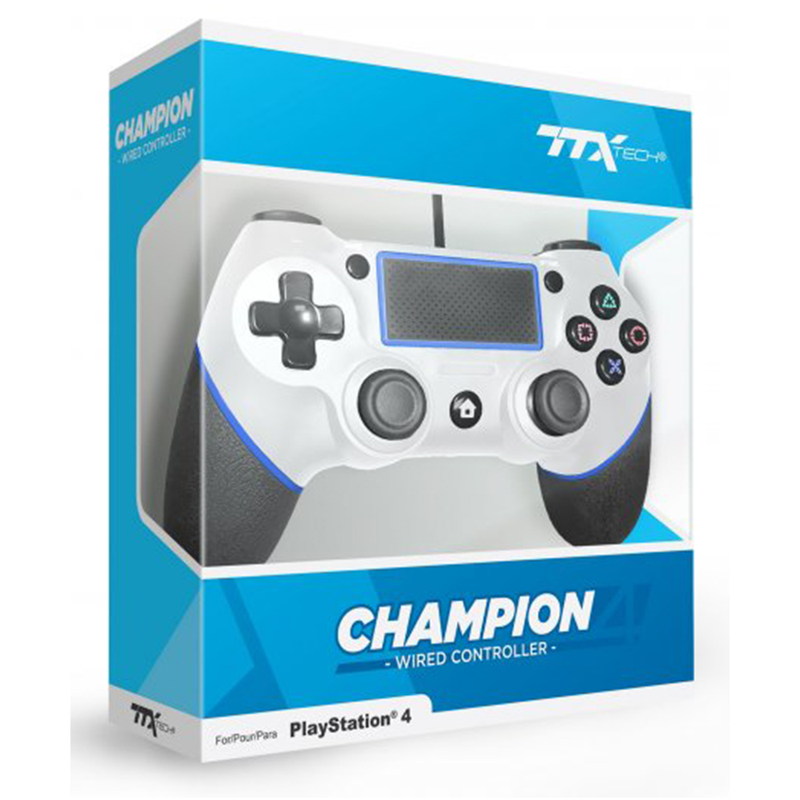 TTX Tech Champion Wired PS4 Controller - White