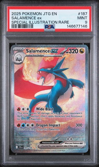 2025 POKEMON JTG EN-JOURNEY TOGETHER #187 SALAMENCE ex SPECIAL ILLUSTRATION RARE