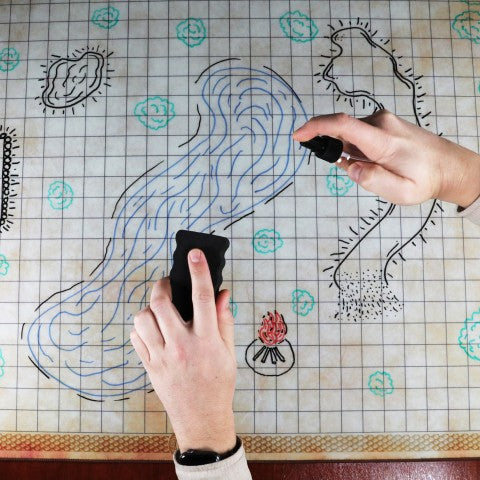 Tabletop Deluxe Rubber RPG Grid Mat Campaign Kit