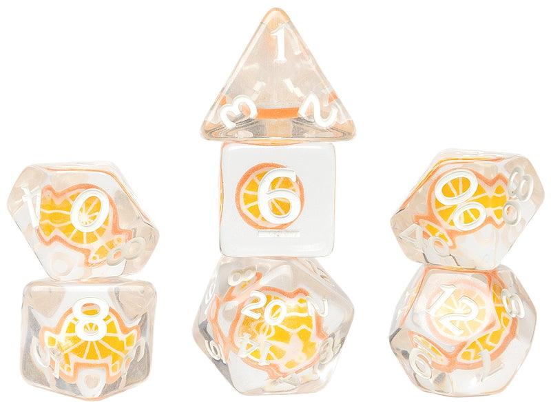 SD Fruit Slice Dice Set (Orange) - Sirius Dice