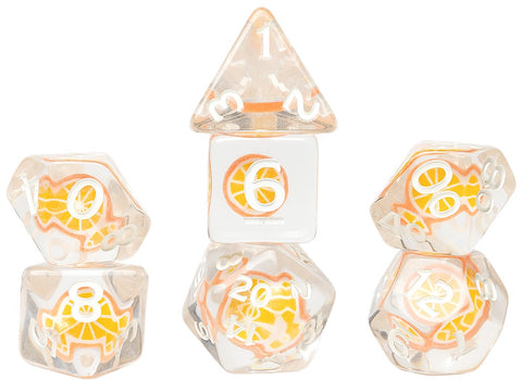 SD Fruit Slice Dice Set (Orange) - Sirius Dice