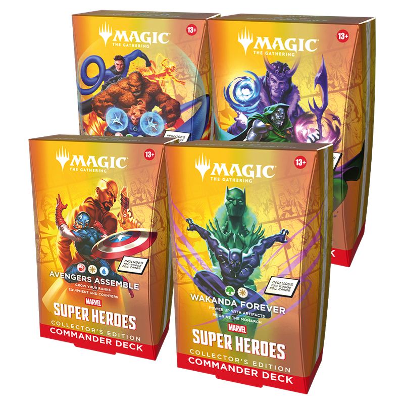 MTG Marvel Super Heroes Collector Commander Decks - Set Of 4 (Pre-Order)