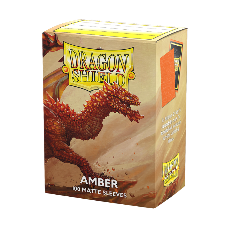 Dragon Shield: Standard 100ct Sleeves - Amber (Matte)