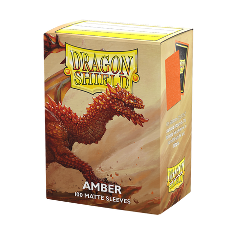 Dragon Shield: Standard 100ct Sleeves - Amber (Matte)