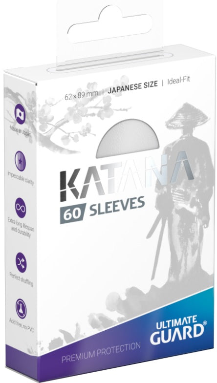 Ultimate Guard Katana - 60CT Japanese Size - White Glossy Sleeves