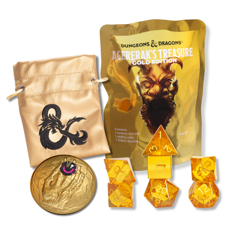 Dungeons & Dragons Acererak's Treasure Gold Edition Mystery Dice