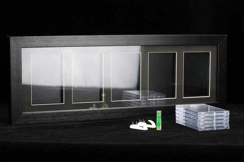 Wooden Display Frame with 5 Slots - magnetic holder