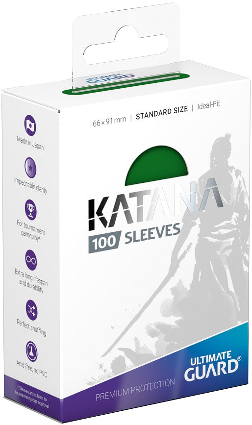 Ultimate Guard Katana - 100CT Standard Size - Green Sleeves