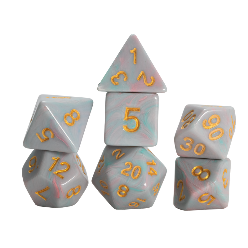 SD POLYHEDRAL TEAL UNICORN 7-DIE SET