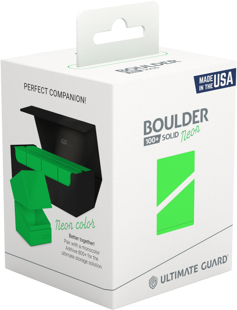 Ultimate Guard - Deck Case Boulder 100+ Neon Green