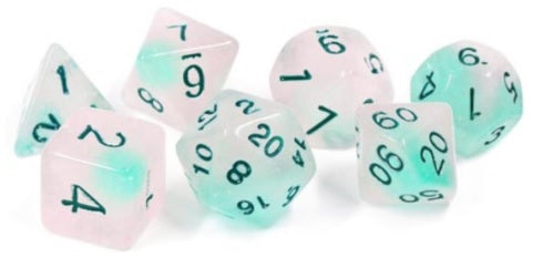 SD GLOW-IN-THE-DARK FROSTED GLOWWORM 7-DIE SET - Sirius Dice